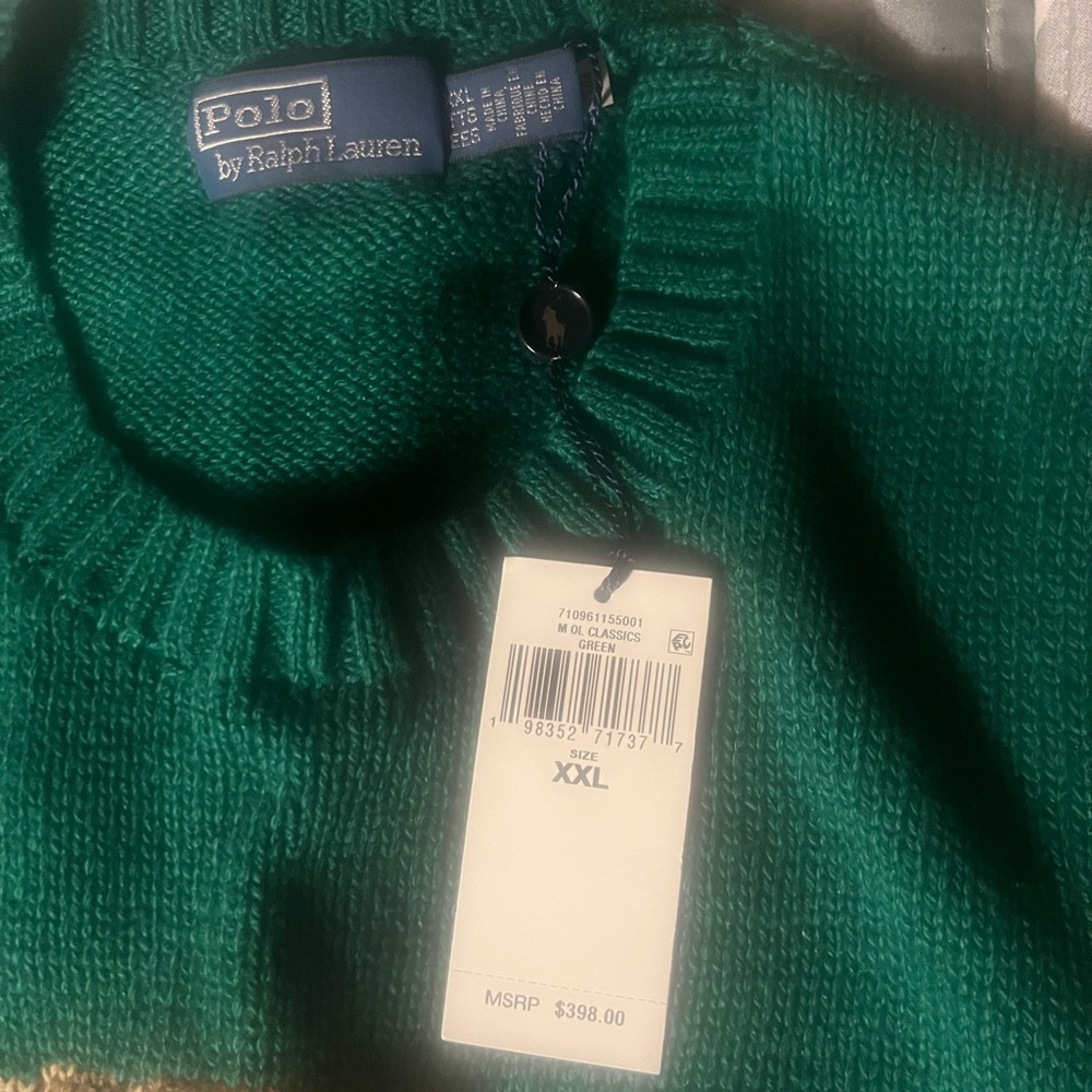 Polo Ralph Lauren Green Sweater XXL